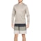 Eddie Bauer Heather Texture Hooded Rash Guard and Swim Trunks Set - UPF 40, Long Sleeve in Sage