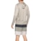 9AMHG_2 Eddie Bauer Heather Texture Hooded Rash Guard and Swim Trunks Set - UPF 40, Long Sleeve