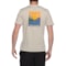 Eddie Bauer Heather Texture Sunset Valley Graphic Rash Guard - UPF 40, Short Sleeve in Pumice Heather