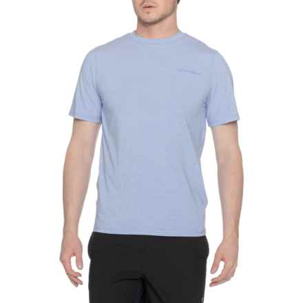 Eddie Bauer Heathered Rash Guard - UPF 40, Short Sleeve in Peak Blue - Closeouts