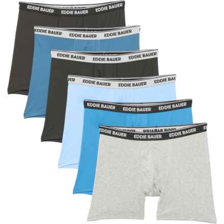 Eddie Bauer High-Performance Jersey Boxer Briefs - 6-Pack in Multi