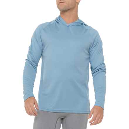 Eddie Bauer Honeycomb Hooded Rash Guard - UPF 40, Long Sleeve in Blue Fog