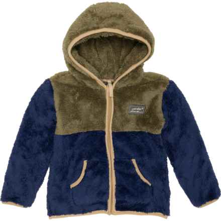 Eddie Bauer Infant Boys Plush Quest Fleece Hooded Jacket in Navy Color