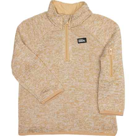 Eddie Bauer Infant Boys Radiator Fleece Pullover Sweater - Zip Neck in Khaki