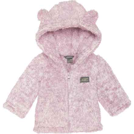 Eddie Bauer Infant Girls Plush Quest Fleece Hooded Jacket in Marled Lilac