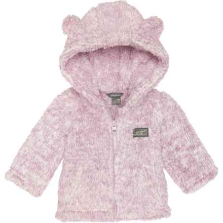 Eddie Bauer Infant Girls Plush Quest Fleece Hooded Jacket in Marled Lilac