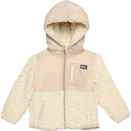 Eddie Bauer Infant Girls Quest Plush Hooded Jacket in Pumice