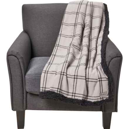 Eddie Bauer Kettle Falls Yarn-Dyed Reversible Throw Blanket - 50x60” in Grey/Black