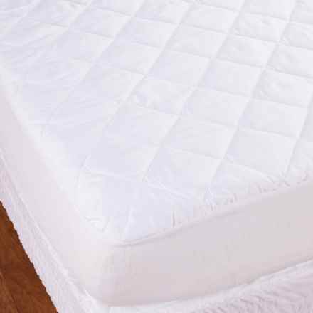 Eddie Bauer King 300 TC Triple Protection Mattress Pad - Waterproof, White in White