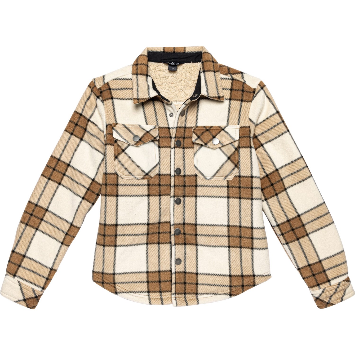 NEW Plaid on sale Button Down Fleece Jacket