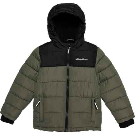 Eddie Bauer Little Boys Quilted Heavyweight Jacket - Insulated in Beetle