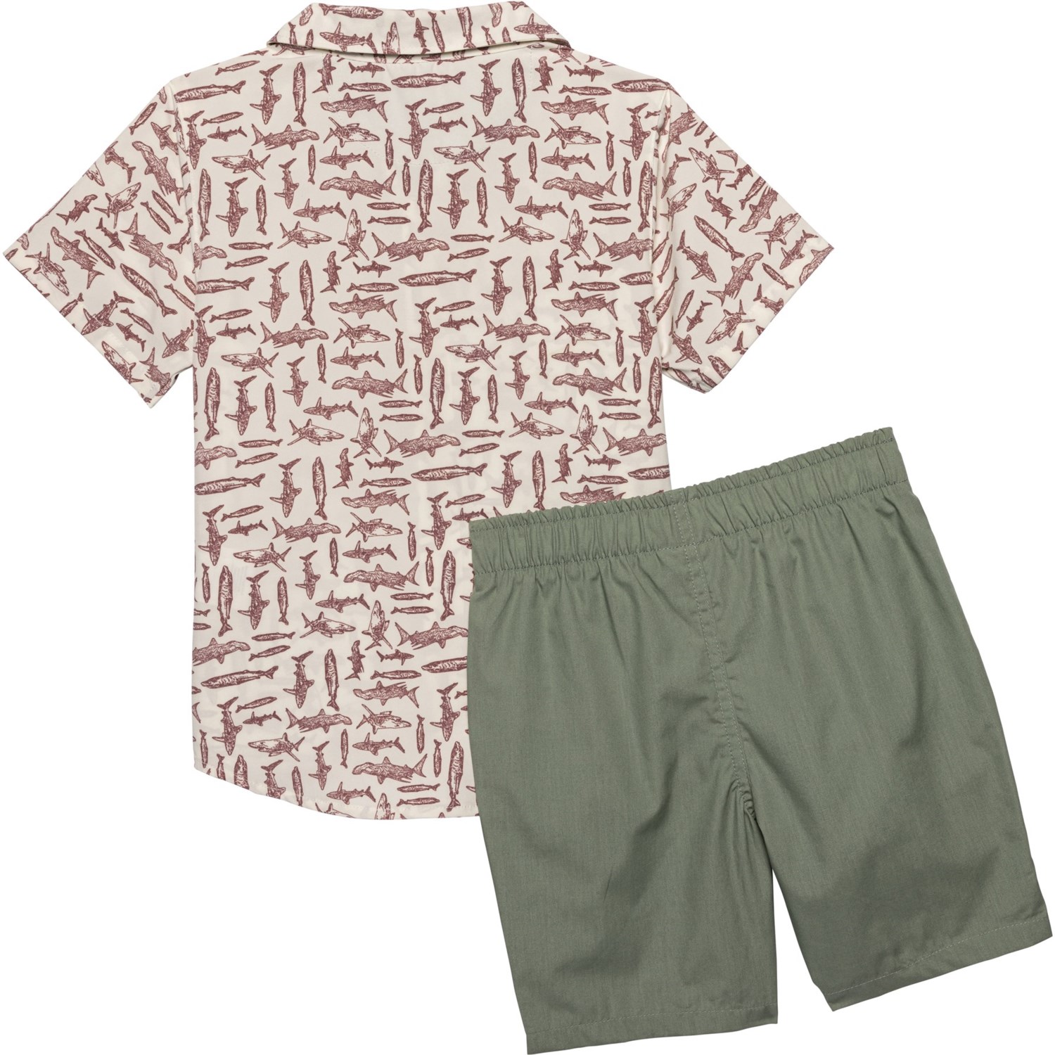 Eddie Bauer Little Boys Tech Woven Shirt and Shorts Set - Short Sleeve -  Save 42%