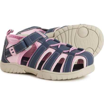 Eddie Bauer Little Girls Edmund Sport Sandals in Navy/Pink