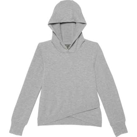Eddie Bauer Little Girls Infinity Crisscross Hoodie in Grey Heather