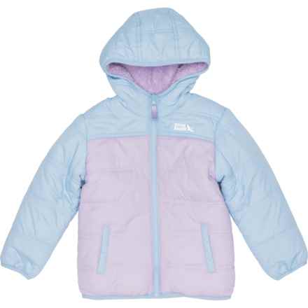 Eddie Bauer Little Girls Reversible Puffer Jacket - Insulated in Lavender