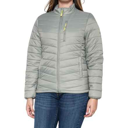Eddie Bauer Meadow Packable Puffer Jacket - Insulated in Shadow/Sunny Lime