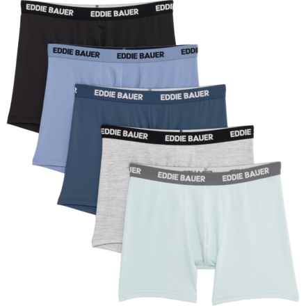 Eddie Bauer Mesh Boxer Briefs - 5-Pack in Btlgrn/Htrgr/Ctryblu/Blk/Dstin