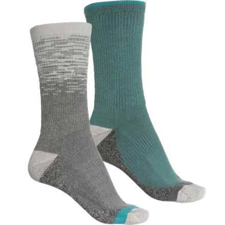 Eddie Bauer Midweight Socks - 2-Pack, Crew (For Women) in Teal Assorted