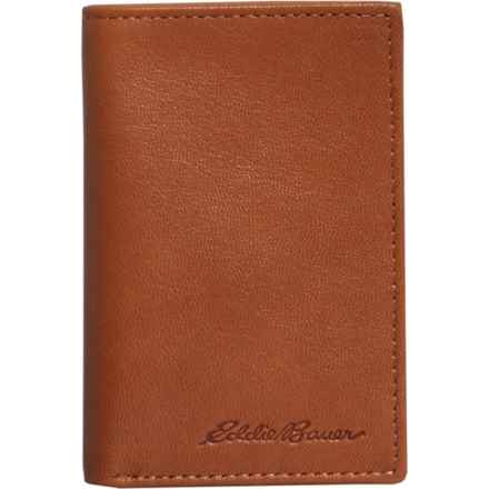 Eddie Bauer Milled Leather Trifold Wallet (For Men) in Tan