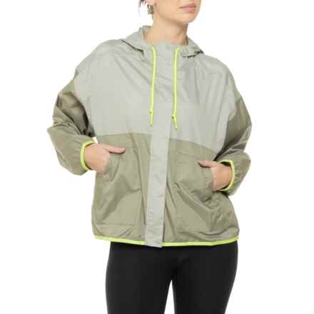 Eddie Bauer Momentum Hooded Wind Jacket - UPF 50+ in Herb
