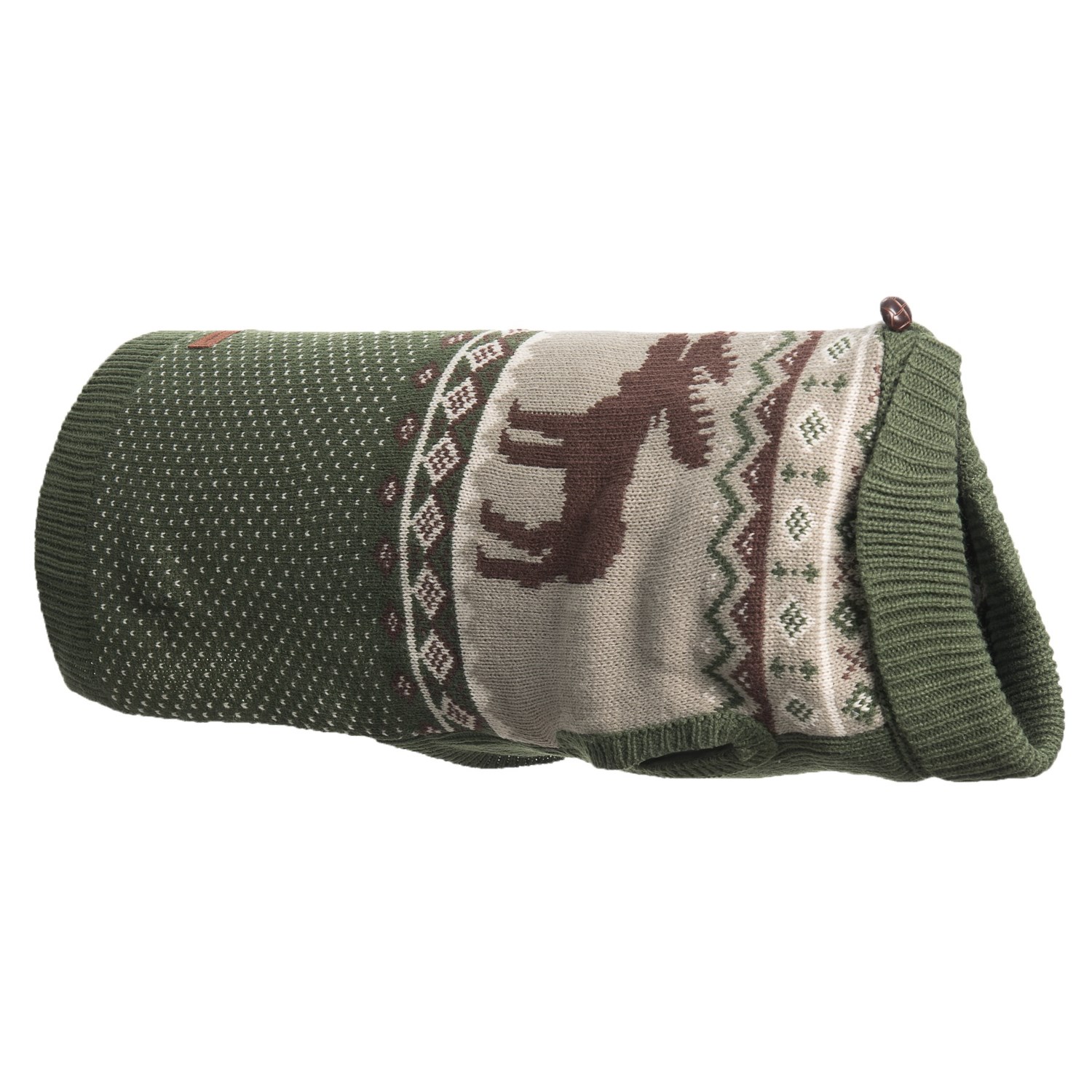 Eddie Bauer Moose Fair Isle Dog Sweater Large Save 33