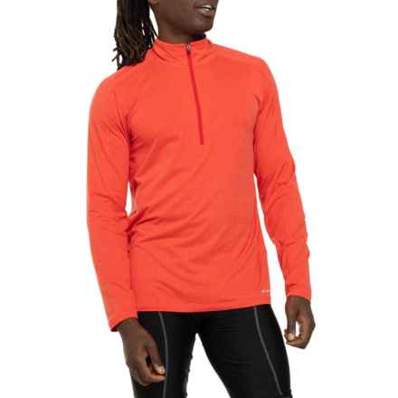 Eddie Bauer Mountain Trek T-Shirt - Zip Neck, Long Sleeve in Coral