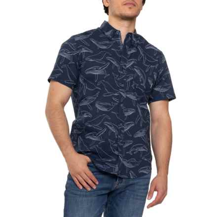 Eddie Bauer Printed Baja Shirt - Short Sleeve in Marina