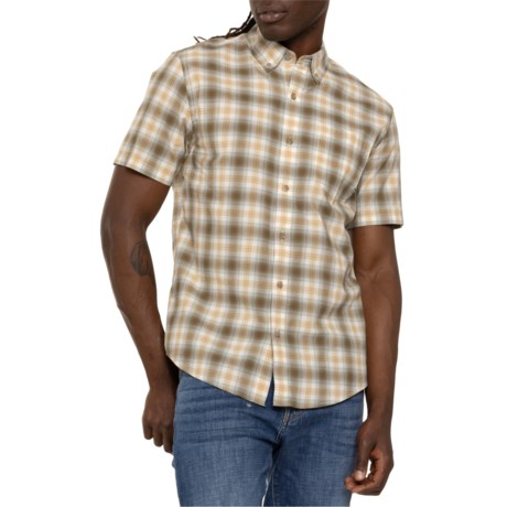 Eddie Bauer Printed Woven Shirt - Short Sleeve in Alaska Gold Print