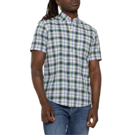 Eddie Bauer Printed Woven Shirt - Short Sleeve in Blue Spruce Print
