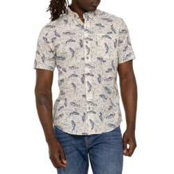Eddie Bauer Printed Woven Shirt - Short Sleeve in Parchment Print