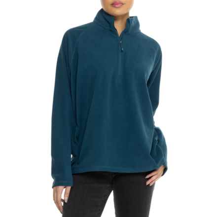 Eddie Bauer Quest Fleece Sweater - Zip Neck in Peacock