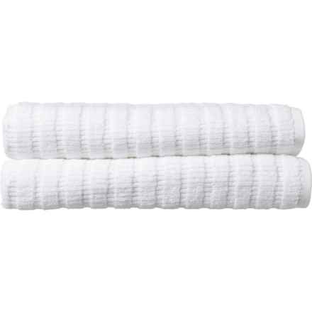 Eddie Bauer Quick-Dry Cotton Terry Bath Towels - Set of 2, 34x64”, White in White