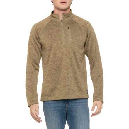 Eddie Bauer Radiator Sweater-Knit Fleece Jacket - Zip Neck in H. Covert Green