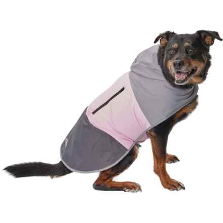 Eddie Bauer Ravenna Color-Block Windbreaker Dog Jacket - XL in Pink/Grey