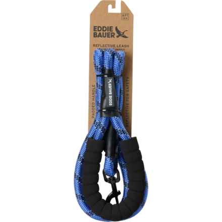 Eddie Bauer Reflective Dog Leash with Comfort Handle - 6’ in Royal Blue Reflective