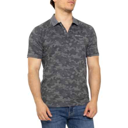 Eddie Bauer Resolution Pro Jacquard Polo Shirt - Short Sleeve in Cha/Hea