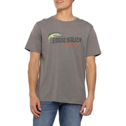 Eddie Bauer Retro Fish T-Shirt - Short Sleeve in Htrgry