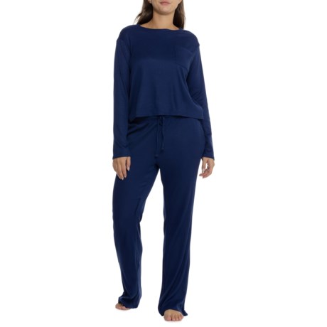 Eddie Bauer Ribbed-Knit Lounge Set - Long Sleeve in Medieval Blue