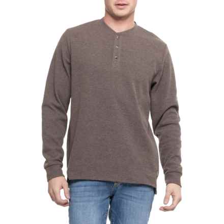 Eddie Bauer Ridges Henley Shirt - Long Sleeve in H. Coffee Bean