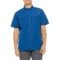 Eddie Bauer Ripstop Guide Shirt - UPF 50+, Short Sleeve in Pacblue