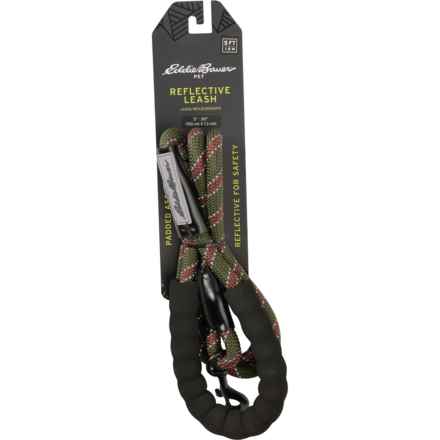 Eddie Bauer Round Braided Rope Dog Leash with Foam Handle - 6’ in Olive/Red