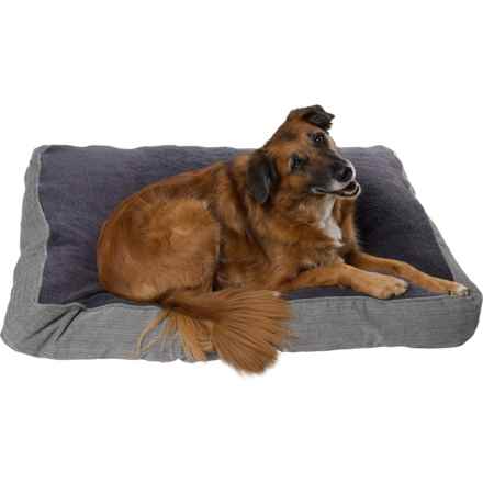 Eddie Bauer Sherpa Dog Bed - 42x30x6” in Black/Gray