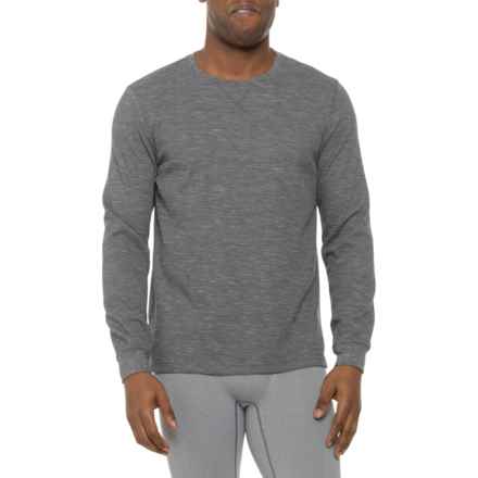 Eddie Bauer Slumber Waffle Lounge Crew Shirt - Long Sleeve in Charcoal