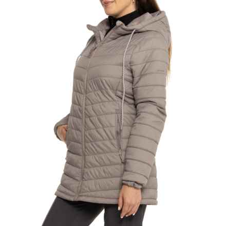 Eddie Bauer Snow Cap Long Puffer Jacket - Insulated in Cinder