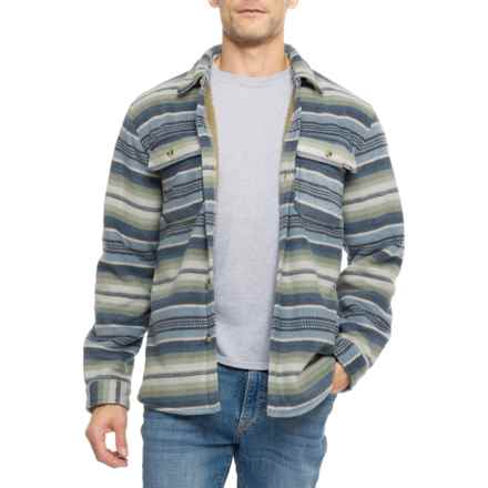 Eddie Bauer Sparrow Shirt Jacket in Dark Denim Stripe