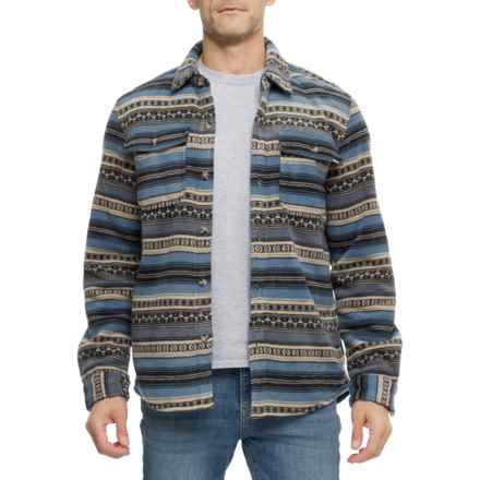 Eddie Bauer Sparrow Shirt Jacket in Sarape Stripe Blue Fusion