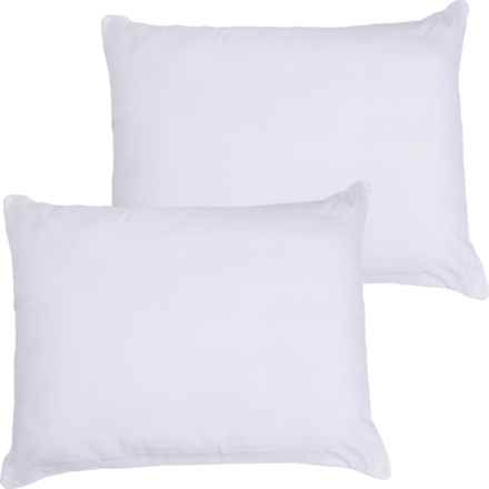 Eddie Bauer Standard 300 TC Damask Pinstripe Pillow - 2-Pack, White in White