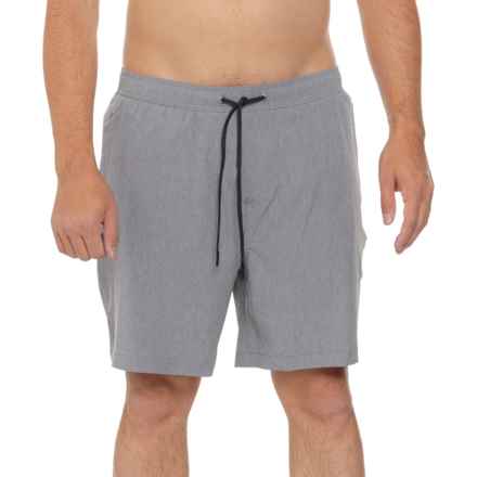 Eddie Bauer Stretch Hybrid Volley Shorts - UPF 50 in Gray Heather