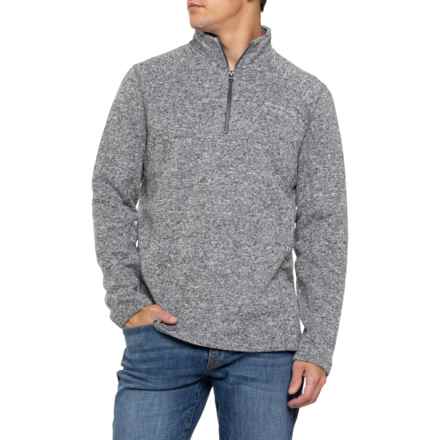 Eddie Bauer Sweater Fleece Shirt - Zip Neck, Long Sleeve in Carbon