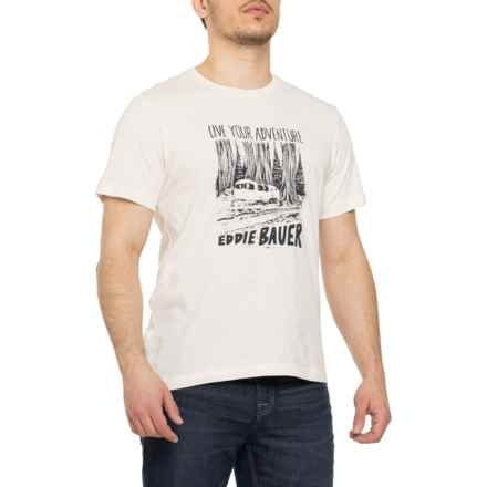Eddie Bauer Throwback Camp Graphic T-Shirt - Short Sleeve in Ivory 3
